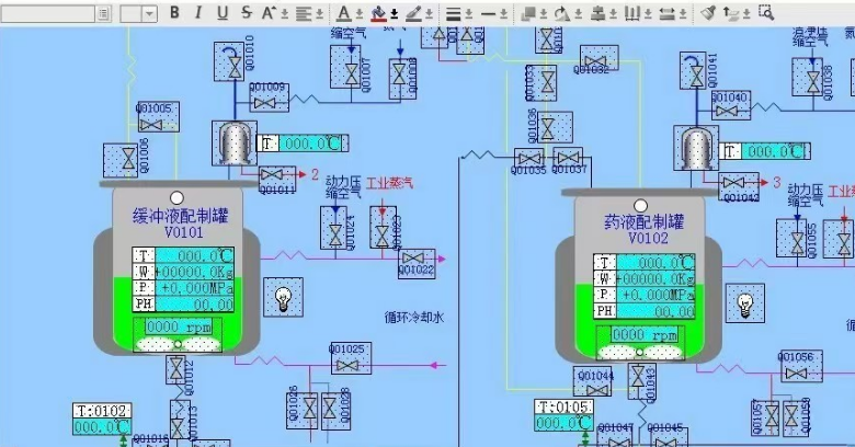 西门子1200plc制药行业配液消毒清洗控制系统程序